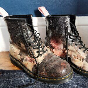 Dr. Martens x New Order 1460 Boots - Black and Floral / Men's US 10